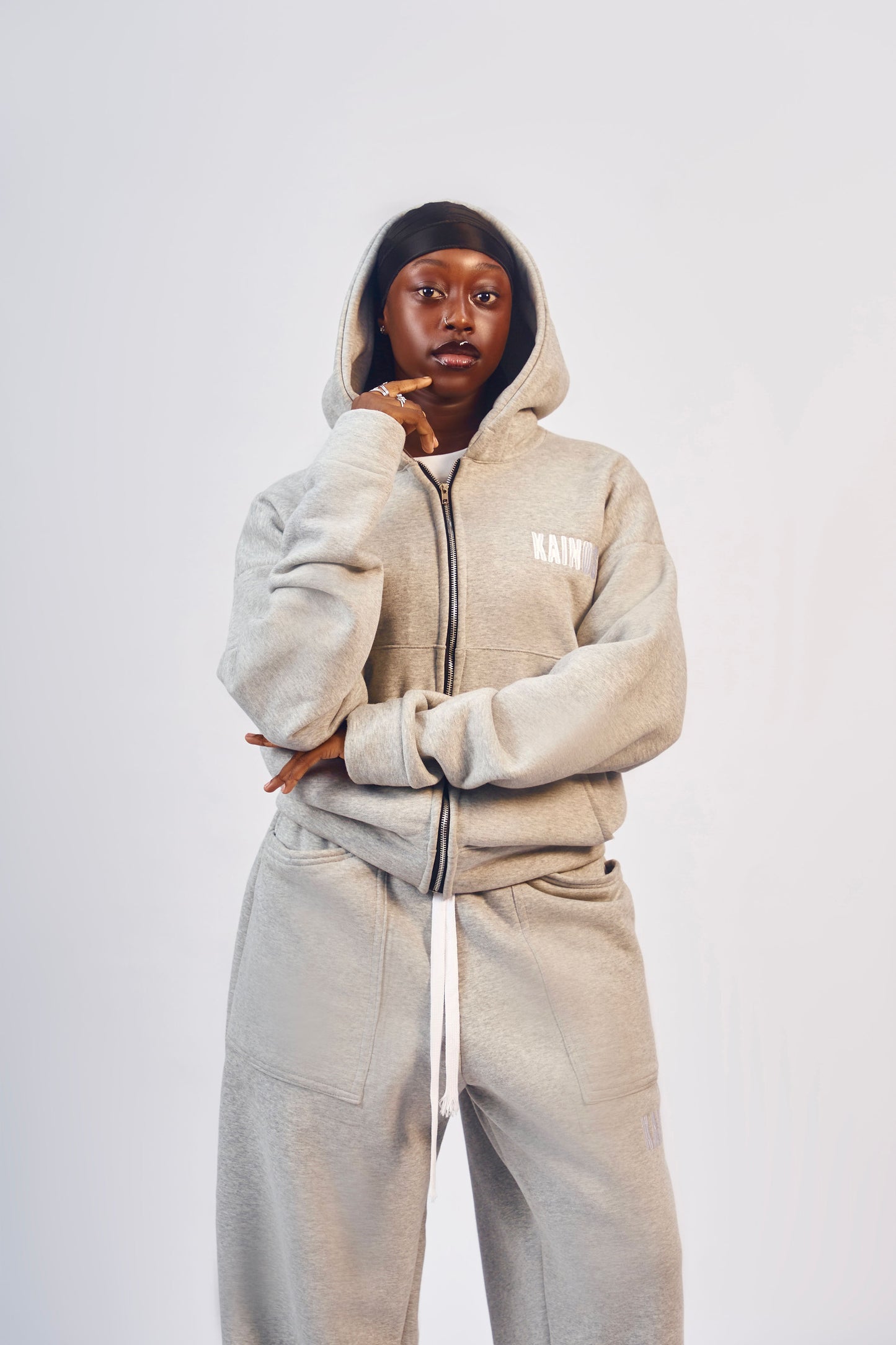 KAINOS GRAY ZIP UP HOODIE