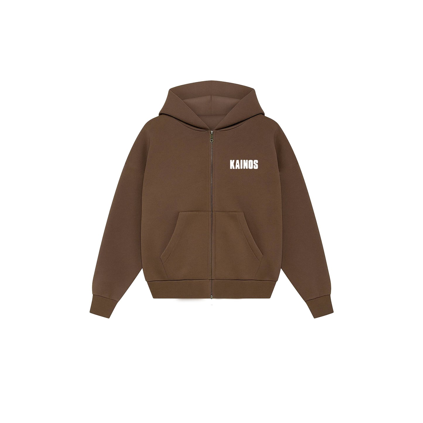 KAINOS COFFEE BROWN ZIP UP HOODIE