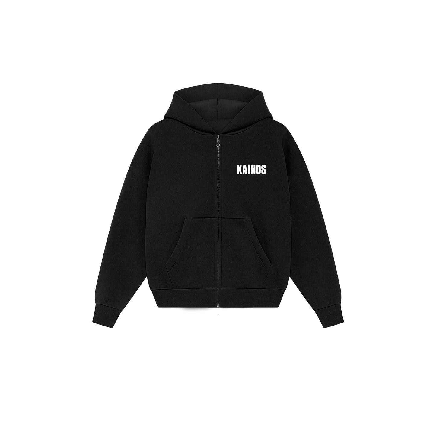 KAINOS BLACK ZIP UP HOODIE