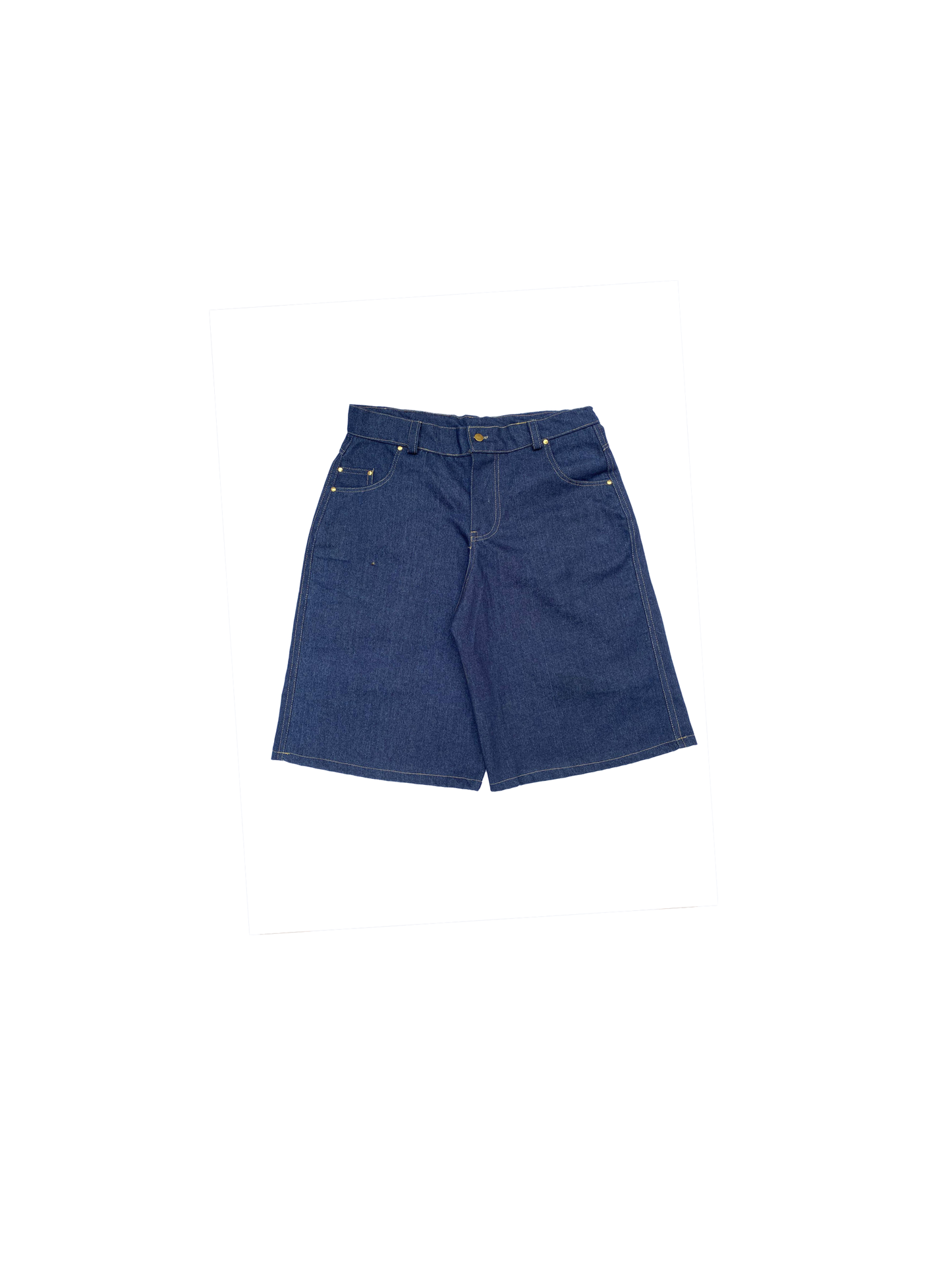 DENIM BAGGY SHORTS - BLUE